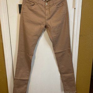 Twin Set women's size 31 soft stretchy light brown 5-pocket skinny pants 31x32